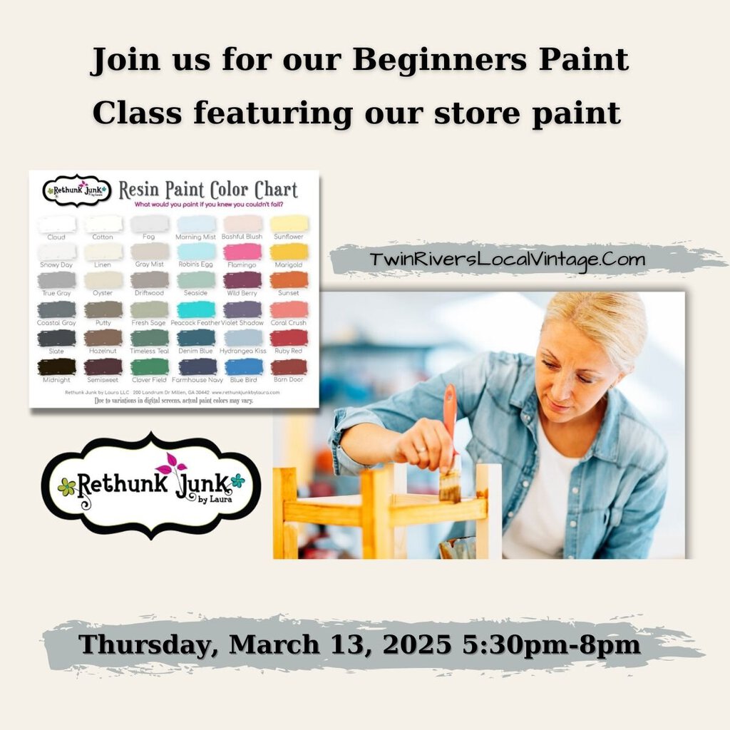 Beginner's Furniture Paint Class - March 13, 2025