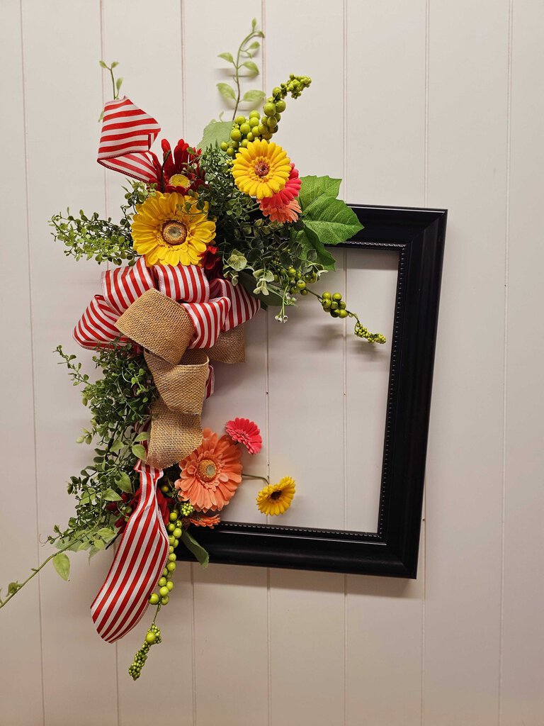 Handmade flower frame