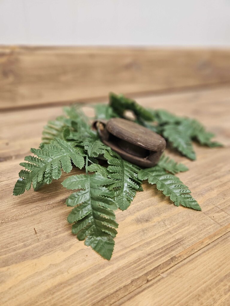 Small vintage wood pulley
