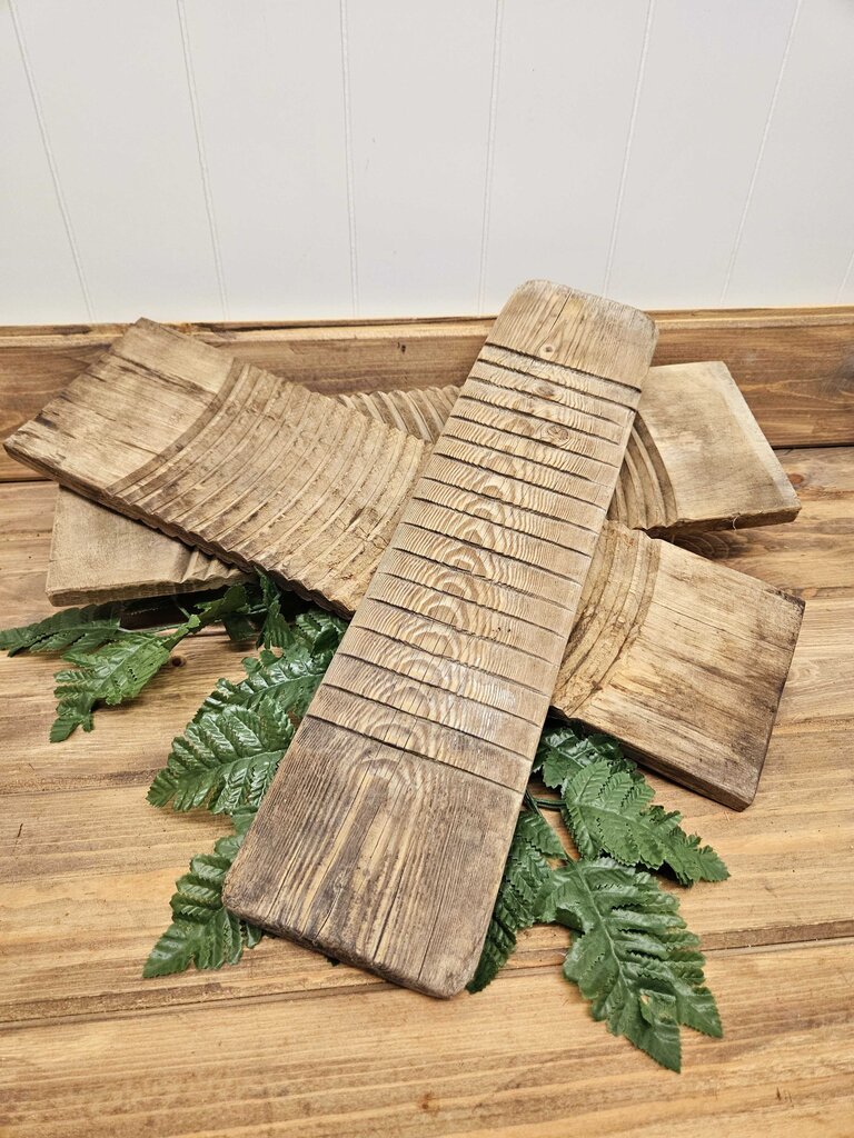 Vintage Chinese wood scrub boards