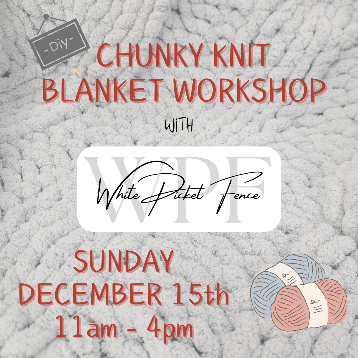 Chunky Knit Blanket Class - December 15, 2024