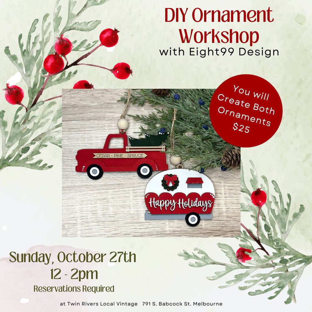 DIY Truck & Camper Ornament Workshop