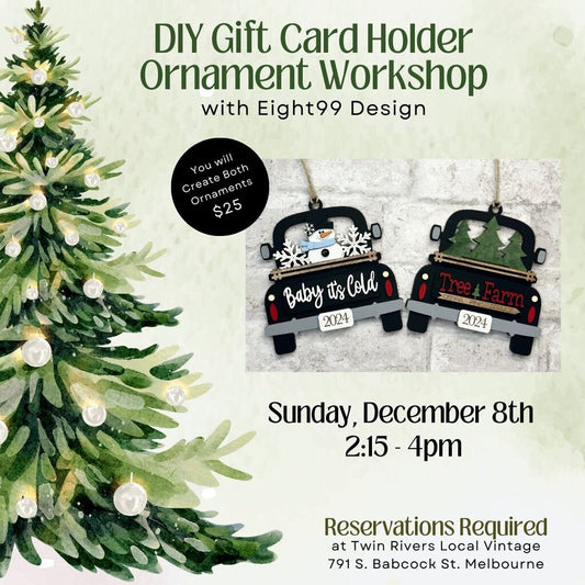 DIY Gift Card Holder Ornaments Workshop - December 8, 2024