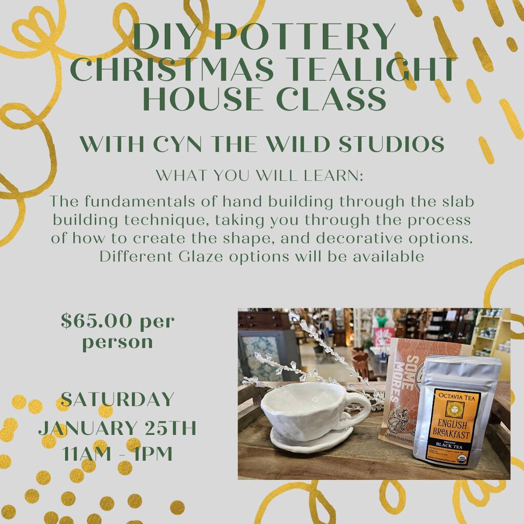 DIY Pottery Class - Rustic Cup & Saucer - January 25, 2025