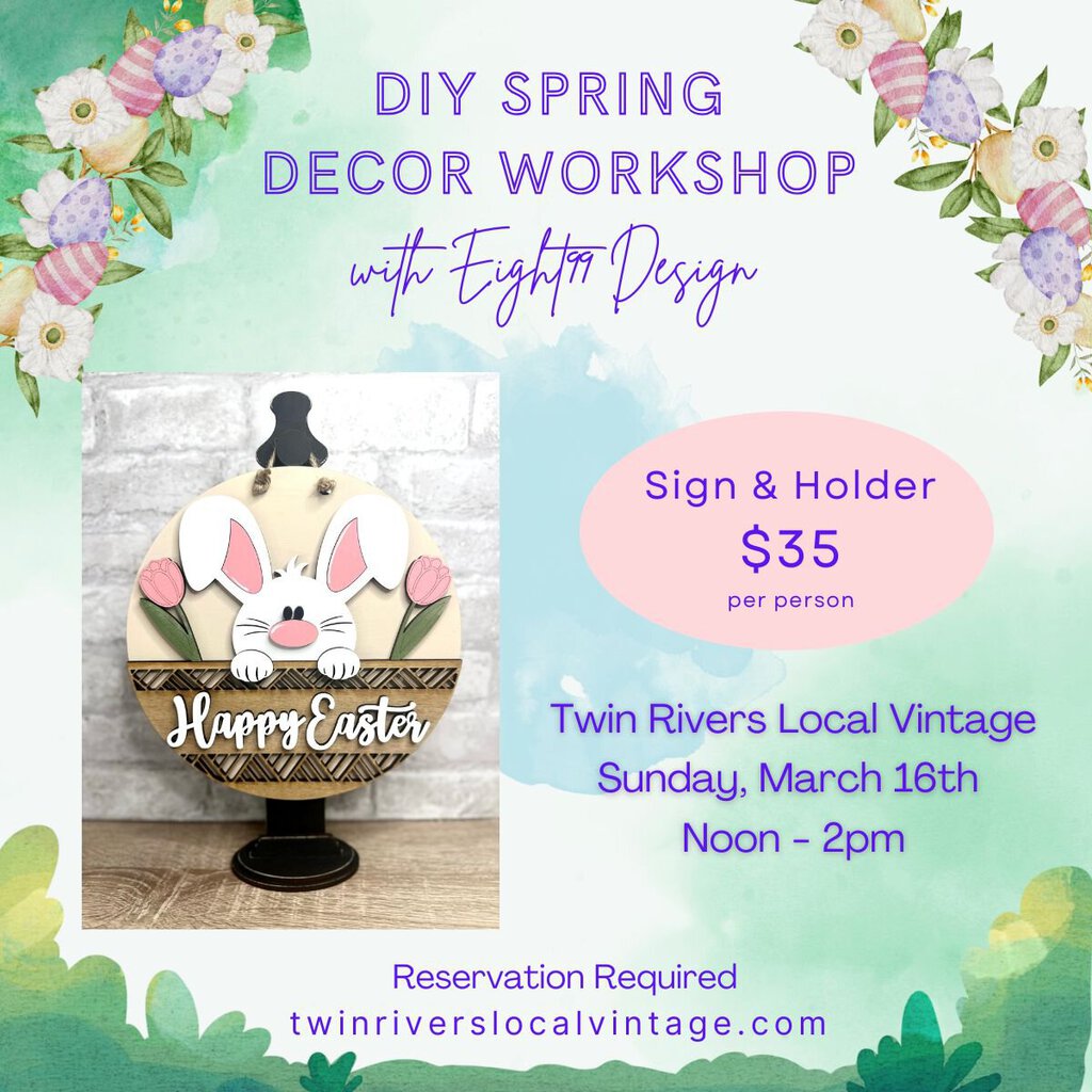 DIY Wood Easter Decor Workshop - March 16, 2025