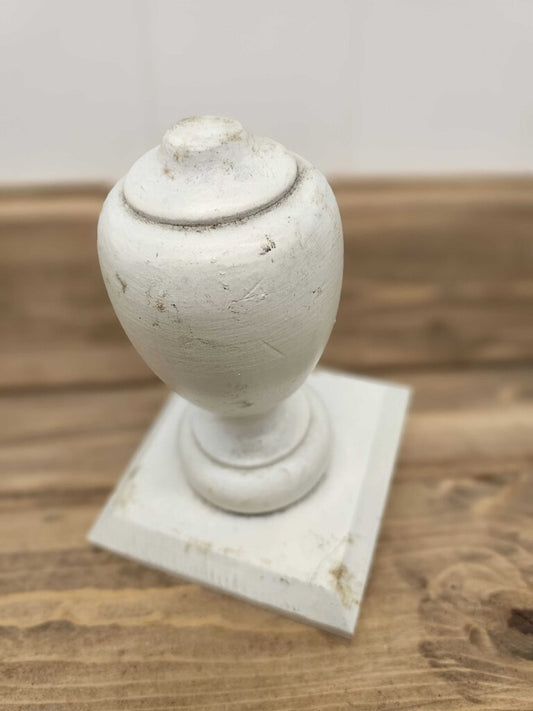 Reclaimed white painted newel post piece