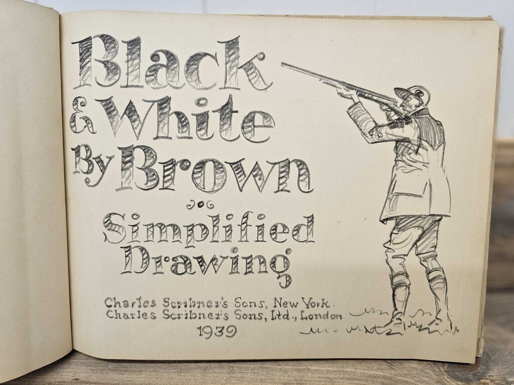 1939 'Black & White By Brown - Simplified Drawing' book