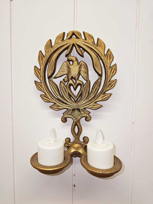 Vintage Eagle Tealight Holder Wall Sconce