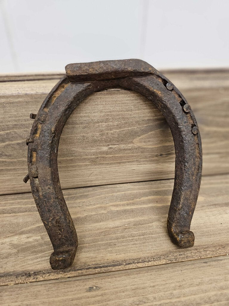 Large vintage rusty horse shoe