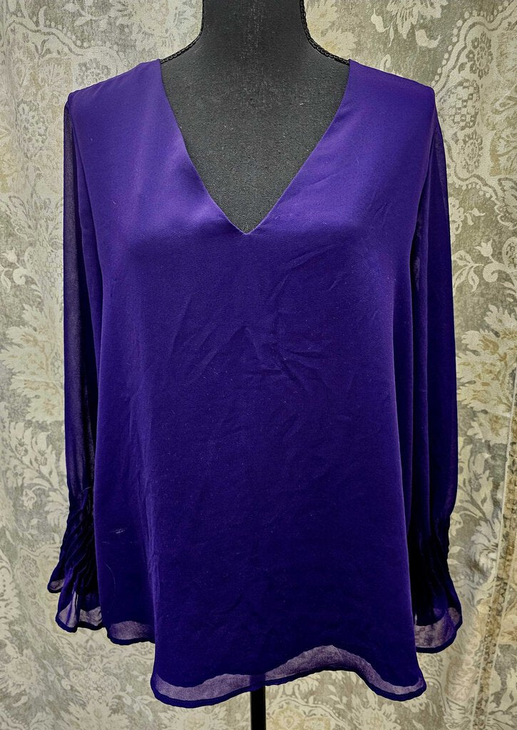 Calvin Klein purple chiffon blouse