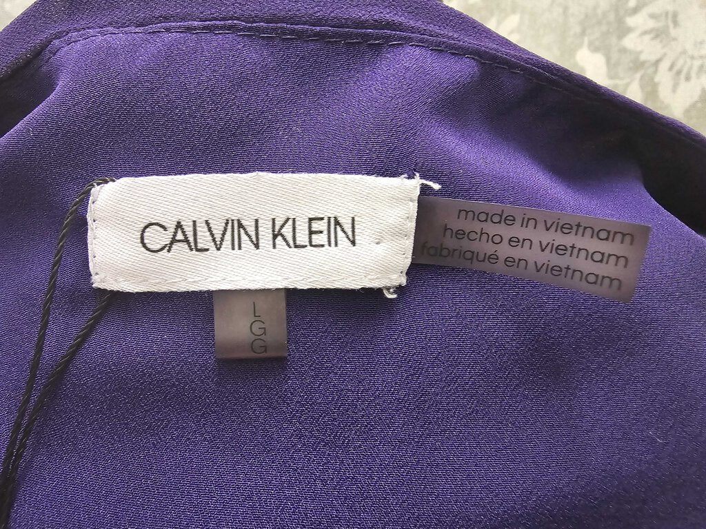 Calvin Klein purple chiffon blouse