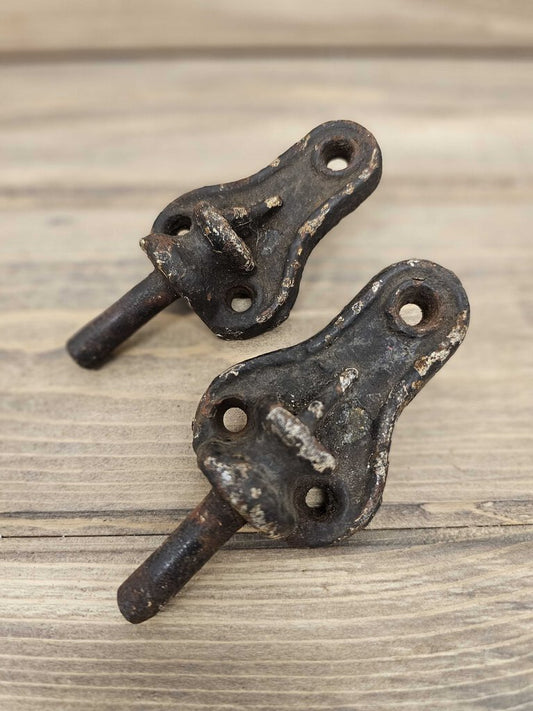 Vintage pair of steel hinges