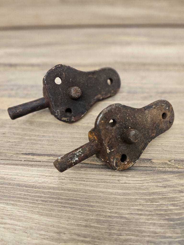 Vintage pair of steel hinges