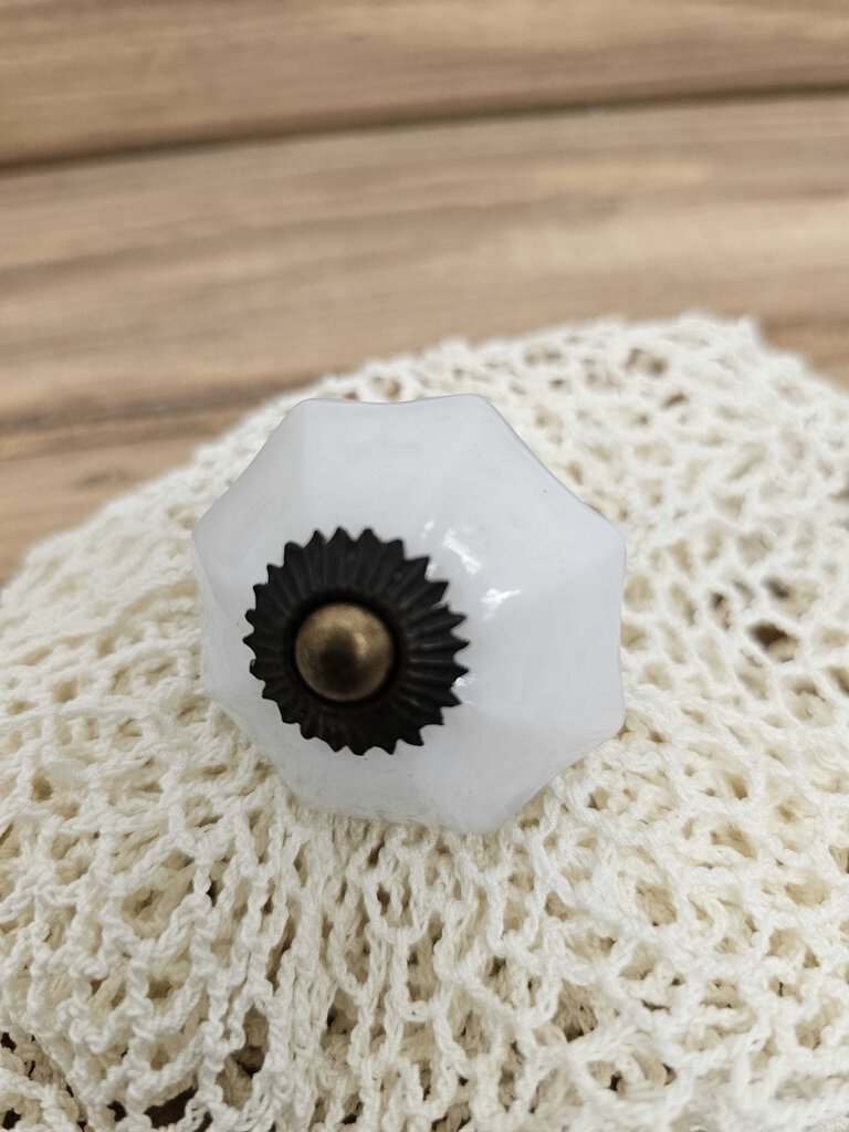 Vintage milk glass drawer knob