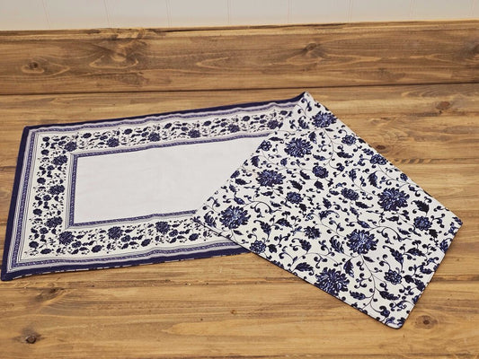 Reversible Table Runner - Canton Blue