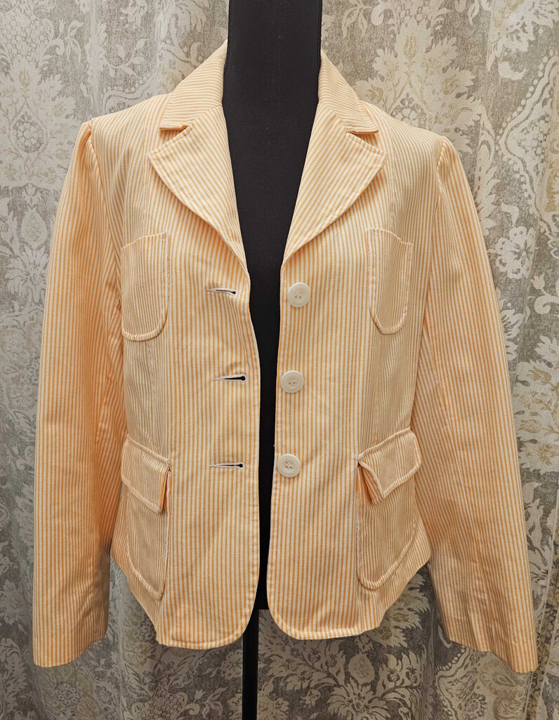 Hillard & Hanson orange striped blazer - Size L