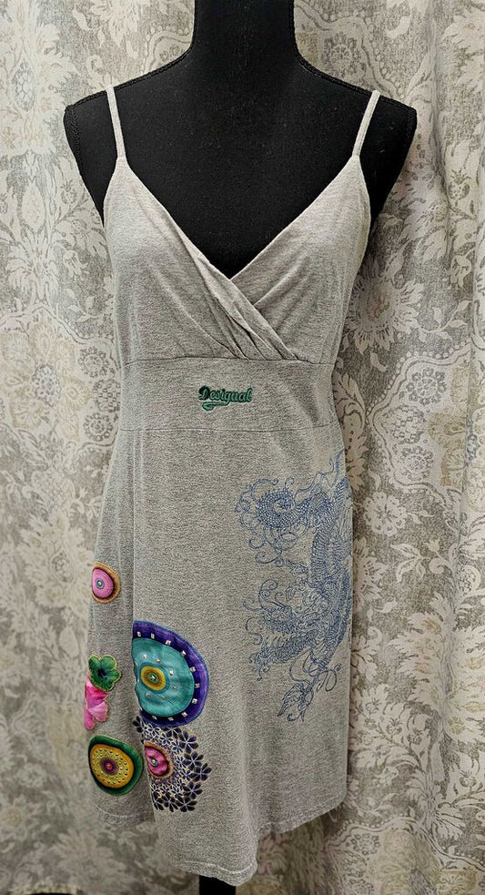 Desigual Circles Summer Dress - Size XL