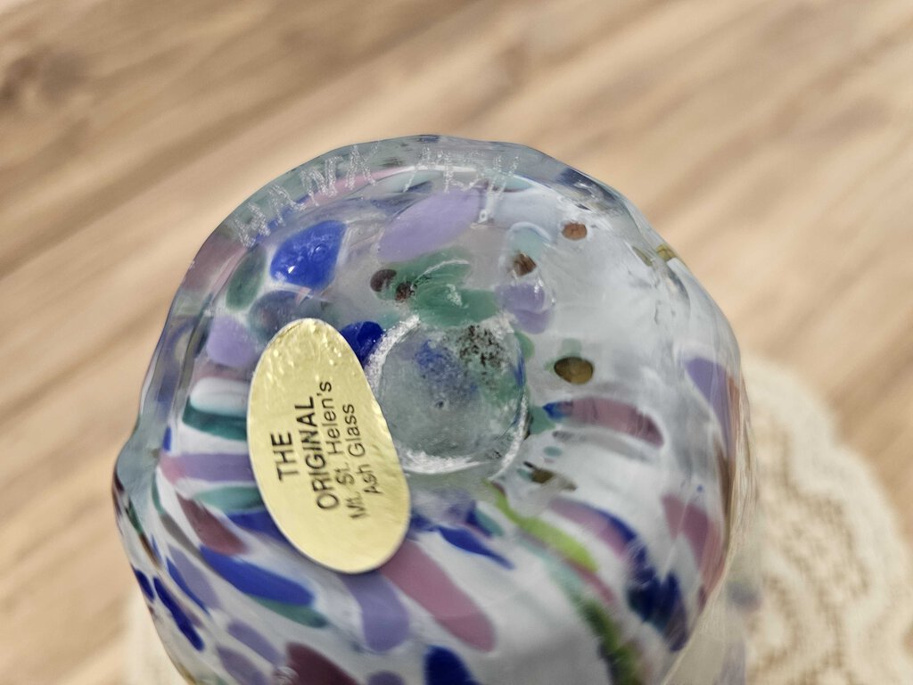 Mt. St. Helen Ash Handblown Vase