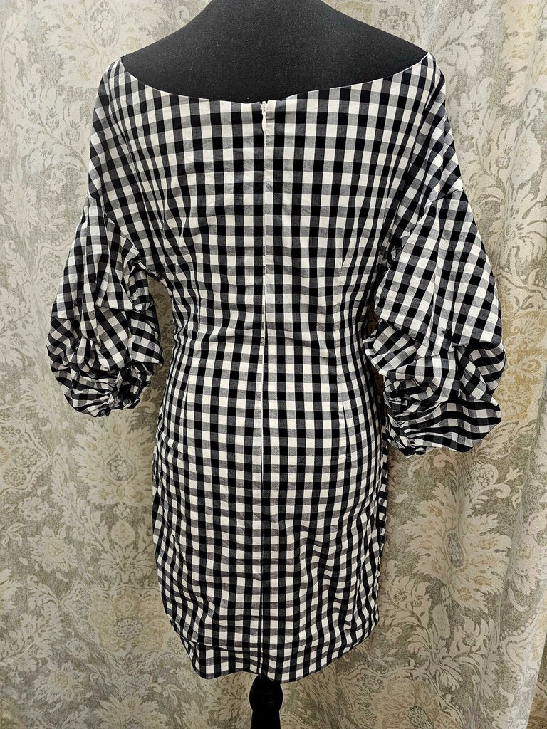 Gianni Bini Buffalo plaid ruched sleeve dress - Size S