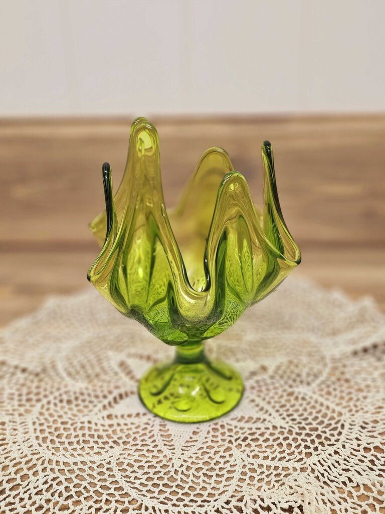 1950s Viking Glass Vase (Green)