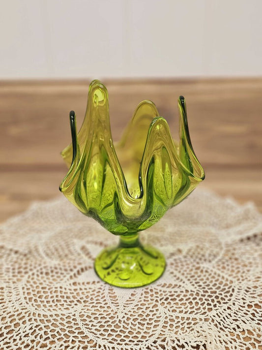 1950s Viking Glass Vase (Green)