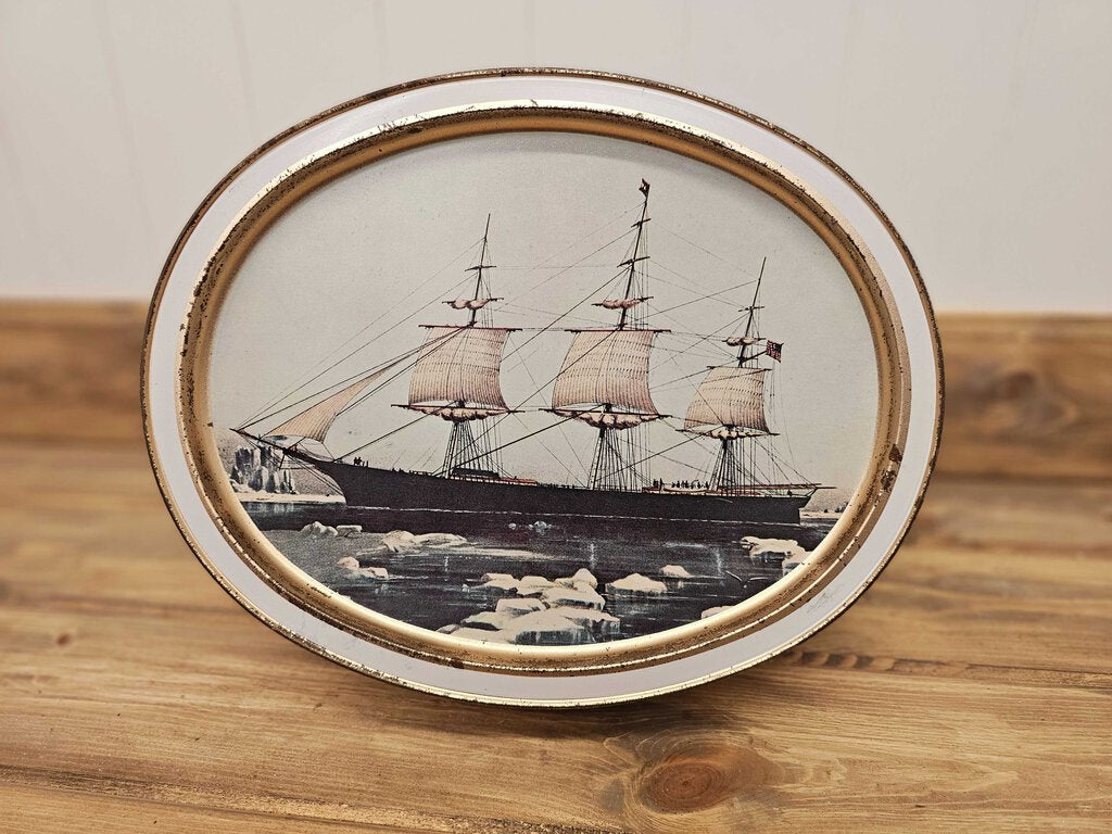 Vintage Ships Sunshine Biscuits Tin