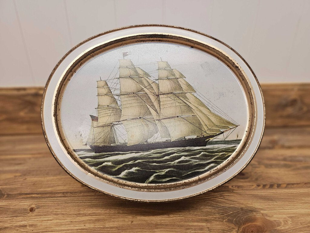 Vintage Ships Sunshine Biscuits Tin