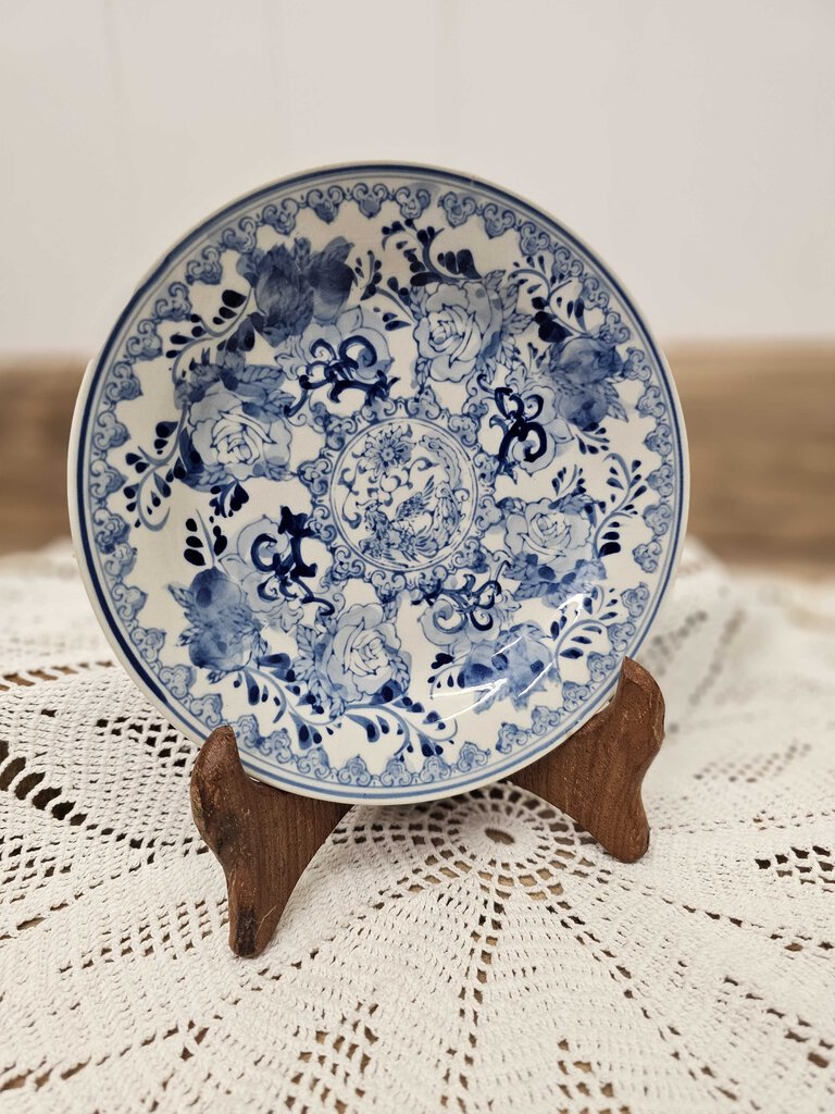 Vintage blue and white small plate