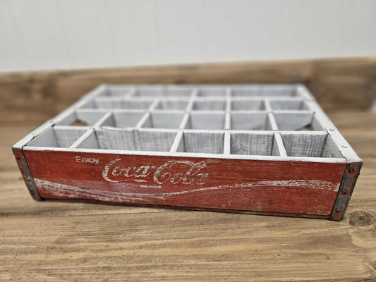 Vintage Coca-Cola bottle tray w/painted interior