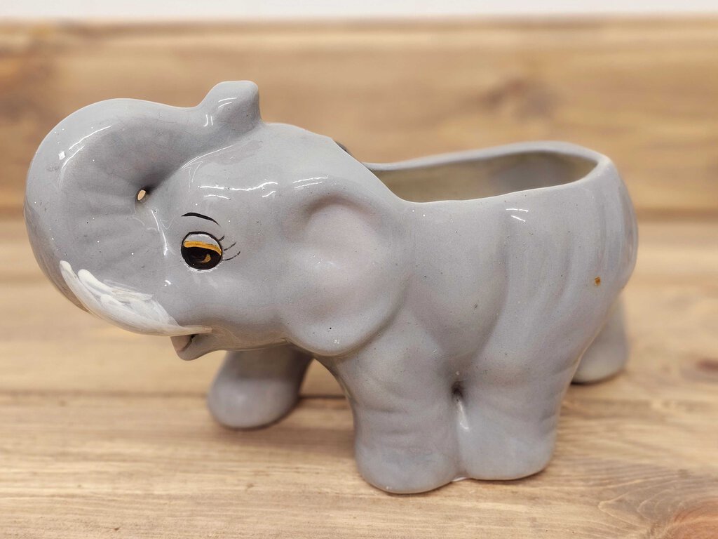 Vintage handpainted elephant planter