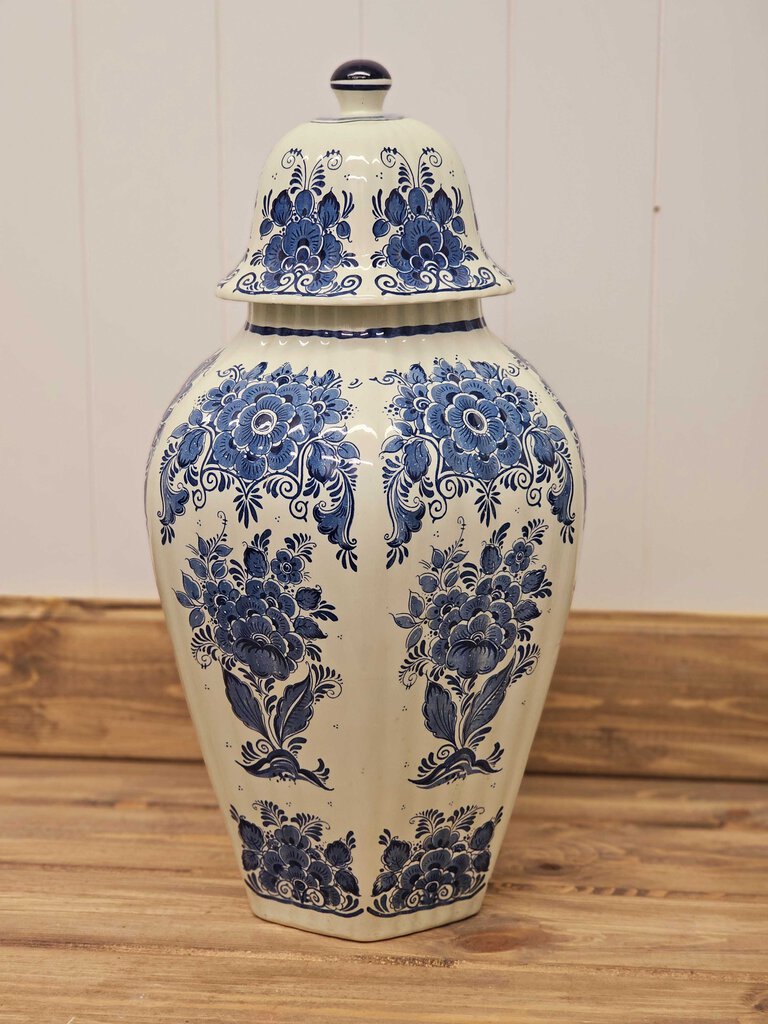 Vintage Delft blue & white large ginger jar