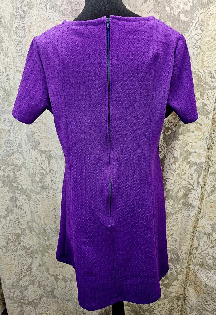 Vintage 1960s Pink and Purple Mod Knit dress