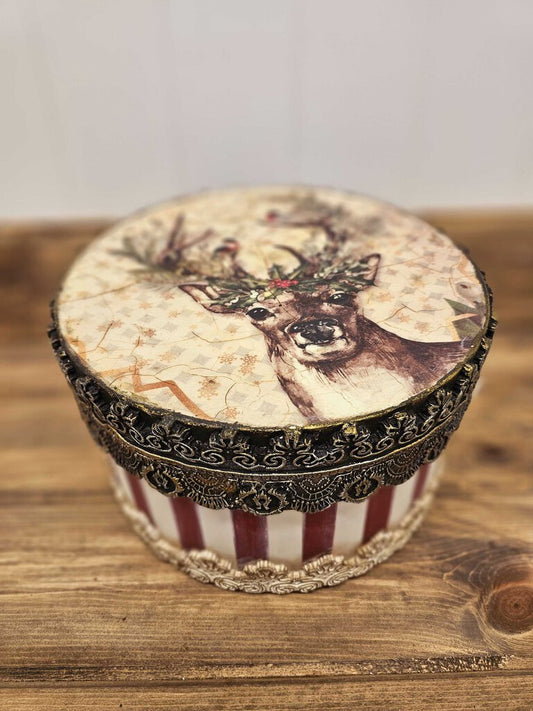 Steampunk reindeer cheese box