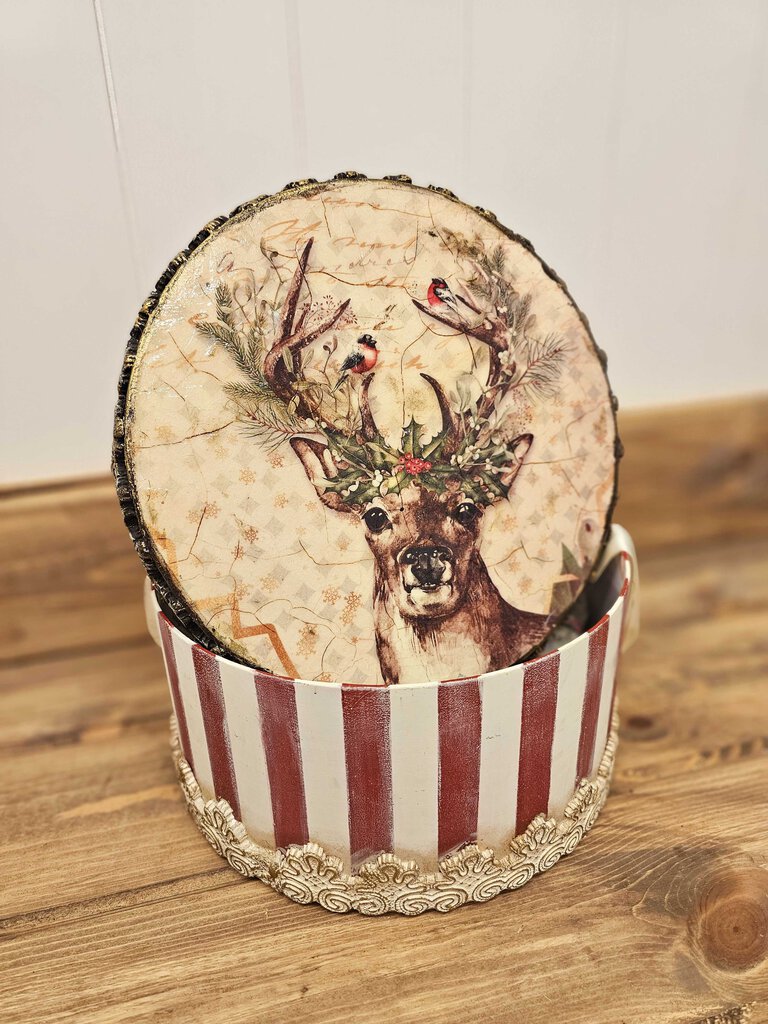 Steampunk reindeer cheese box