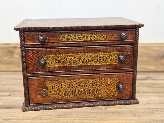 Late 19th Century Watchmaker three drawer parts cabinet