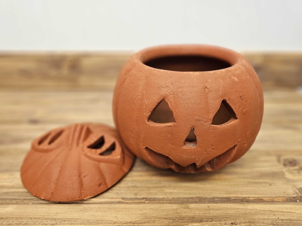 Vintage Oversized Terracotta Pumpkin