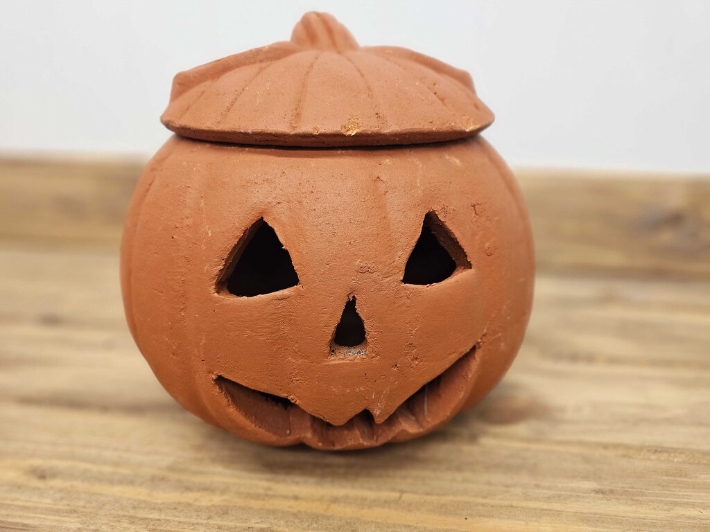 Vintage Oversized Terracotta Pumpkin