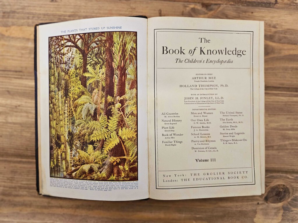 1922 'The Book of Knowledge - The Children's Encyclopedia' book