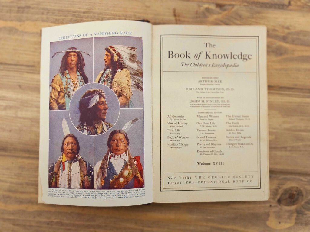1922 'The Book of Knowledge - The Children's Encyclopedia' book