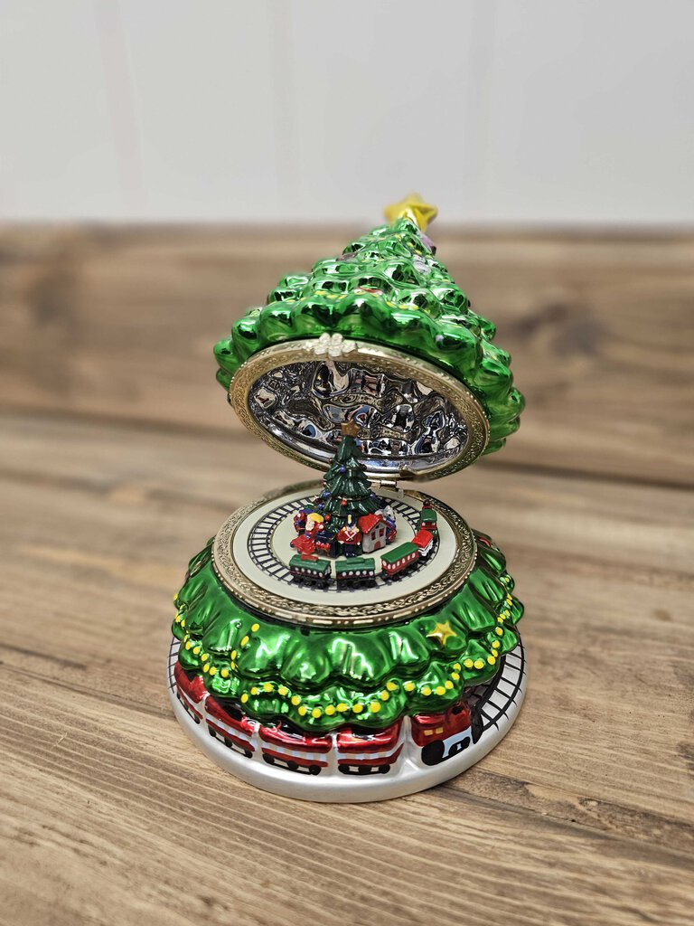 Vintage Mr. Christmas animated Christmas Tree music box w/hinged lid