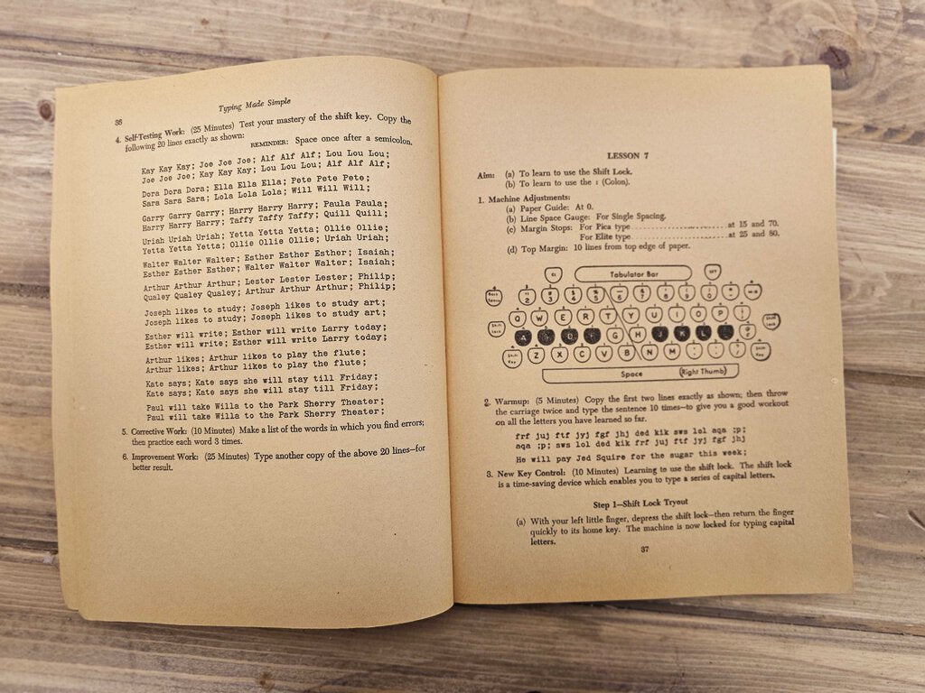 1963 vintage typing made simple book