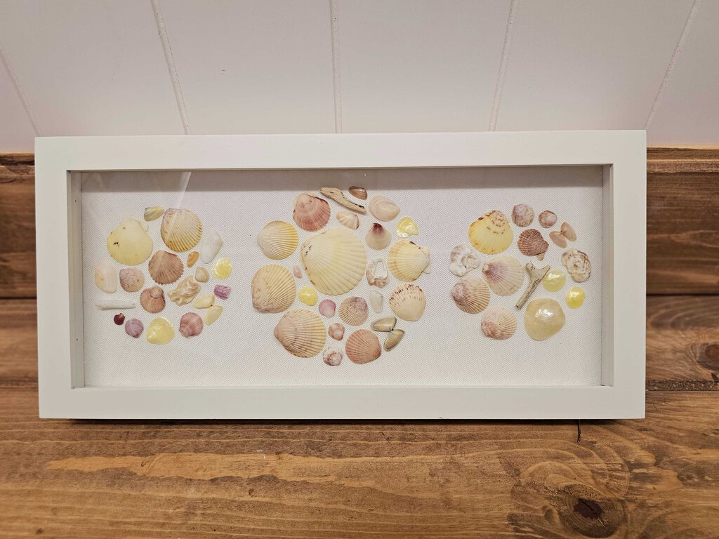 Handcrafted beach art "Yellow Puddles"