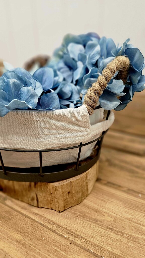 KTL- Metal wire basket with fabric liner (2/28)