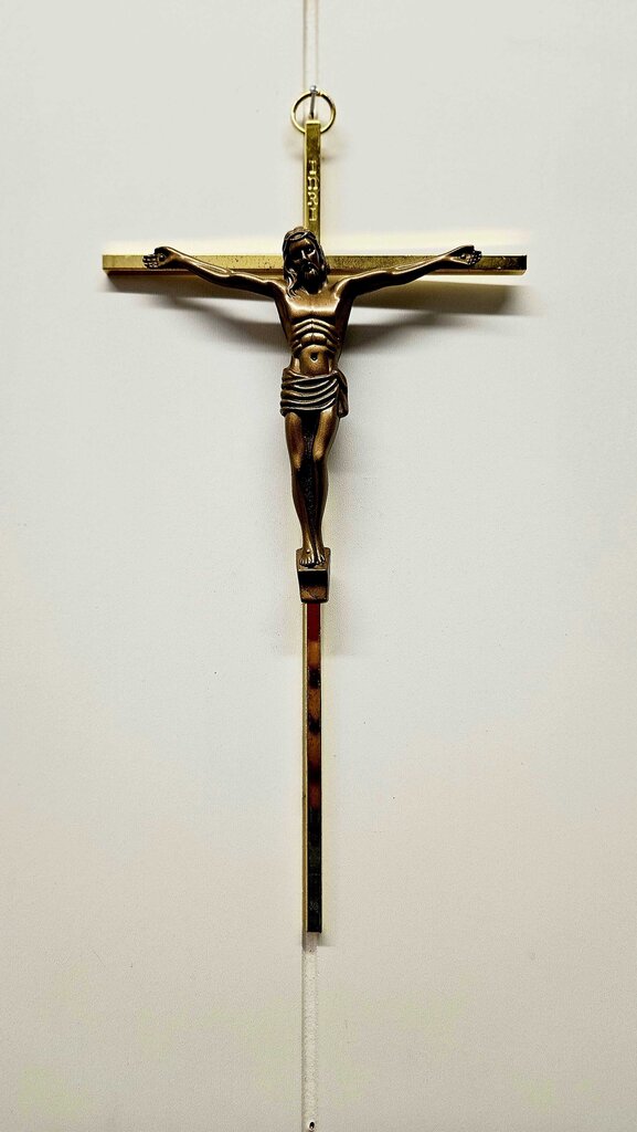 Vintage Metal Jesus On Cross