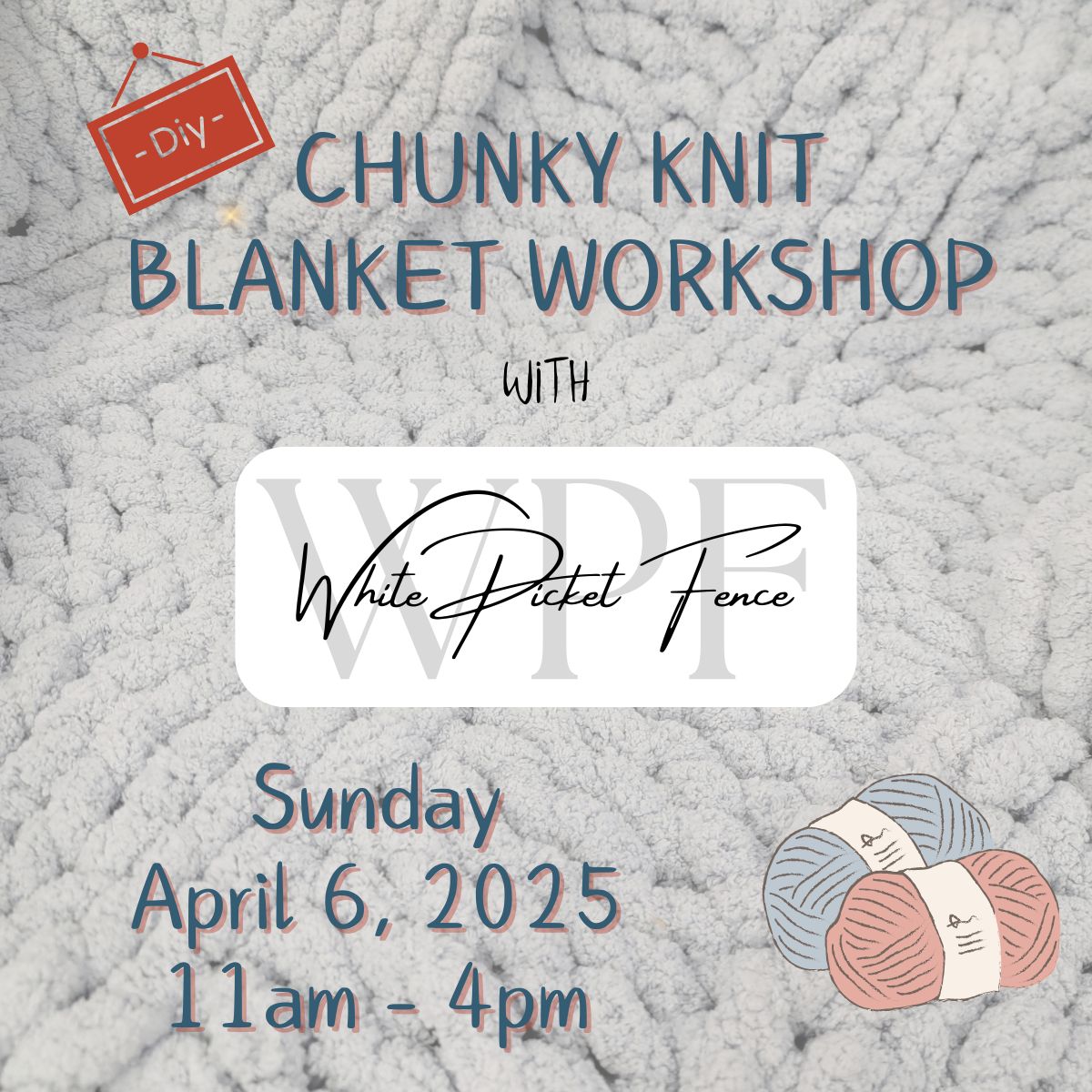 Chunky Knit Blanket Class - April 6, 2025