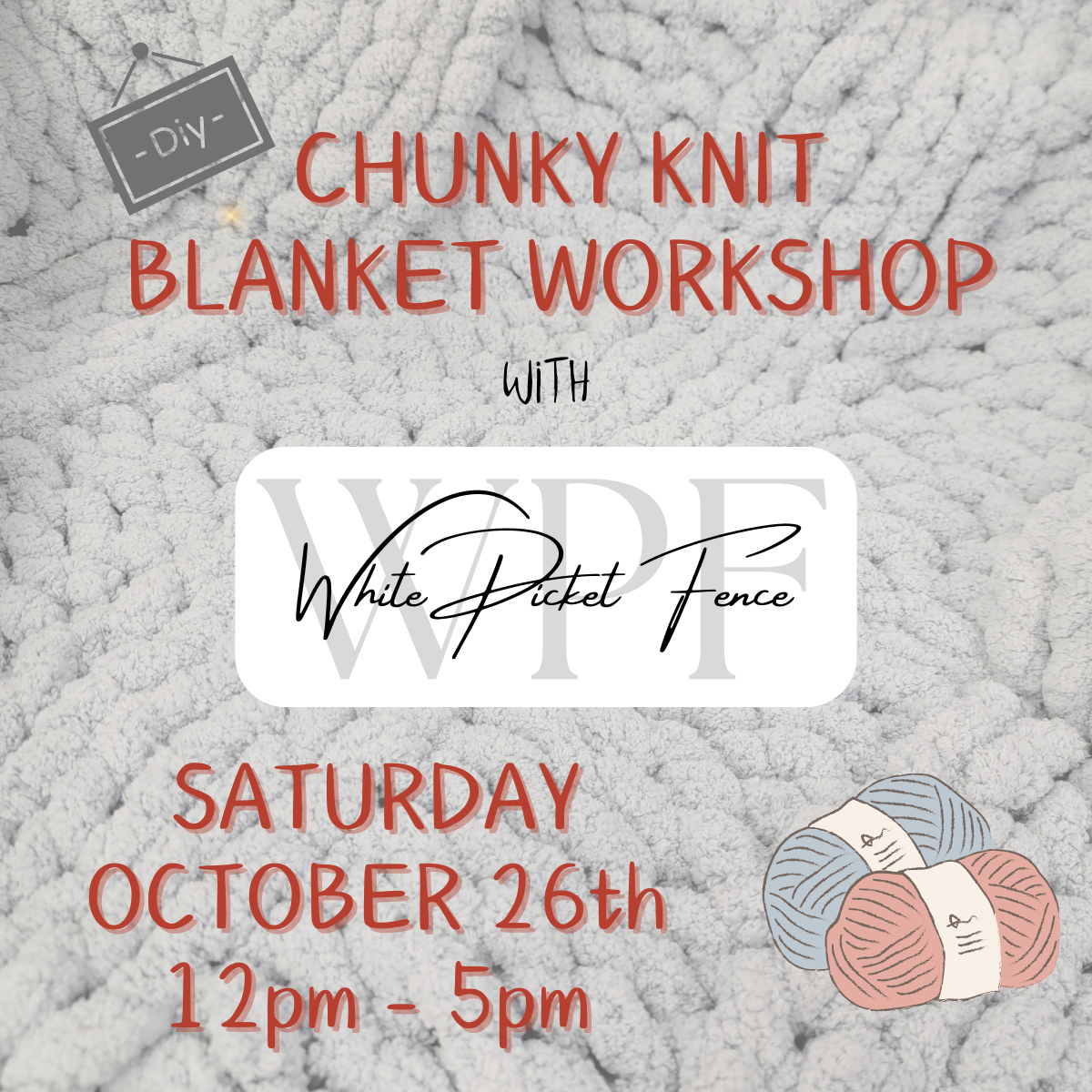 Chunky Knit Blanket Workshop - October 26, 2024